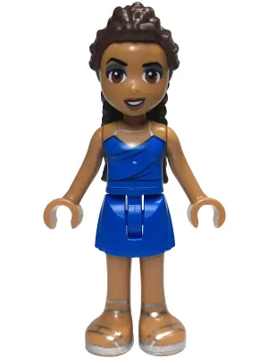 FRND0676:  Friends Andrea (Adult) - Blue Halter Dress with Silver Straps