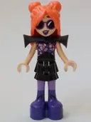 Minifigurka: FRND0690:  Friends Ley-La (Paisley Persona) - Black Shoulder Pads, Dark Purple Boots, Platform Soles