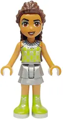 Minifigurka: FRND0708:  Friends Andrea (Adult) - Flat Silver Skirt, Lime Halter Top and Boots