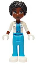 Minifigurka: FRND0723:  Friends Alycia - White Jacket over Dark Azure Scrubs, Dark Azure Trousers, White Shoes