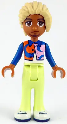 FRND0788:  Friends Faraji - Bright Pink and Reddish Orange Jacket, Yellowish Green Trousers