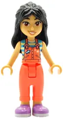 Minifigurka: FRND0789:  Friends Liann - Coral Overalls