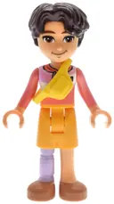 Minifigurka: FRND0804:  Friends Petch - Coral Hoodie, Yellow Belt Bag