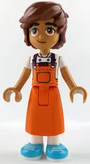 Minifigurka: FRND0814:  Friends Leo - Reddish Orange Apron, Medium Azure Shoes