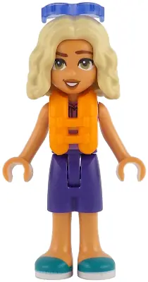 FRND0826:  Friends Nova - Medium Lavender Sleeveless Hoodie with Dachshund, Dark Purple Shorts, Dark Turquoise Shoes, Orange Life Jacket, Trans-Purple Sunglasses