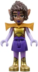Minifigurka: FRND0838:  Friends Aliya - Dark Purple Warrior Elf Costume, Pearl Gold Armor