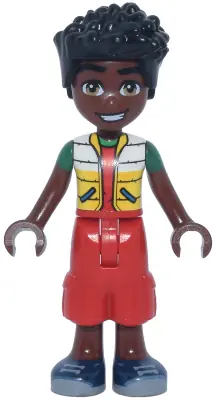 FRND0847:  Friends Zac - White and Yellow Jacket, Red Cropped Trousers, Dark Blue Shoes