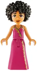 Minifigurka: FRND0874:  Friends Zahra - Magenta Dress with Gold and Dark Blue Trim