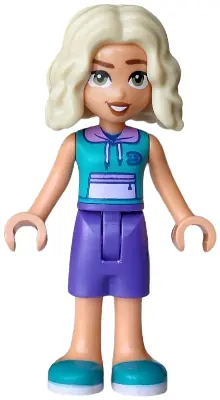 FRND0880:  Friends Nova - Dark Turquoise Sleeveless Hoodie, Dark Purple Shorts, Dark Turquoise Shoes