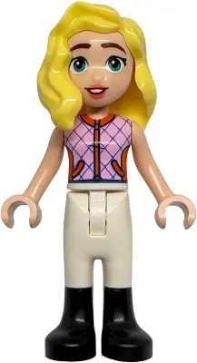 FRND0890:  Friends Matilde - Bright Pink Sleeveless Jacket, White Trousers, Black Boots