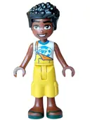 Minifigurka: FRND0902:  Friends Zac - Yellow Overalls with Cropped Trousers, Dark Green Sandals