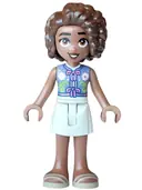 Minifigurka: FRND0907:  Friends Aliya - Sand Blue Vest, White Skirt, Tan Sandals