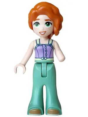 FRND0908:  Friends Autumn - Medium Lavender Tank Top, Sand Green Trousers Bell-Bottoms, Medium Nougat Shoes
