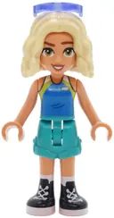 Minifigurka: FRND0922:  Friends Nova - Blue Sleeveless Top, Dark Turquoise Shorts, Black Boots, Sunglasses