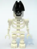 Minifigurka: GEN020:  Skeleton - Evil Skull, Straight Mechanical Arms with Vertical Grip, Black Bicorne Hat