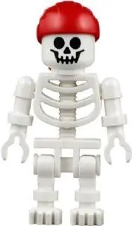 GEN067:  Skeleton - Standard Skull, Floppy Arms, Red Bandana with Double Tail in Back