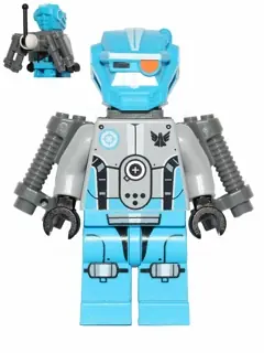 GS002:  Dark Azure Robot Sidekick with Jet Pack