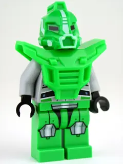 GS013:  Bright Green Robot Sidekick with Armor