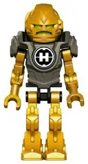 Minifigurka: HF004:  Hero Factory Mini - Rocka - Pearl Dark Gray Armor