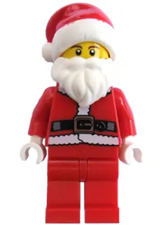 HOL036:  Santa - Fur Lined Jacket with Copper Belt Buckle, Red Legs, Brown Eyebrows