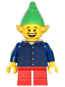 Minifigurka: HOL047:  Elf - Plaid Button Shirt