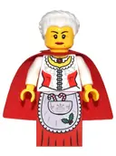 Minifigurka: HOL048:  Mrs. Claus - Red Skirt and Cape