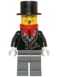 HOL064:  Caroler, Male - Tuxedo Shirt and Gold Watch Fob