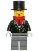 Minifigurka: HOL064:  Caroler, Male - Tuxedo Shirt and Gold Watch Fob