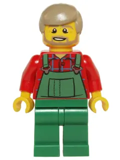 HOL067:  Overalls Farmer Green, Dark Tan Hair and Beard
