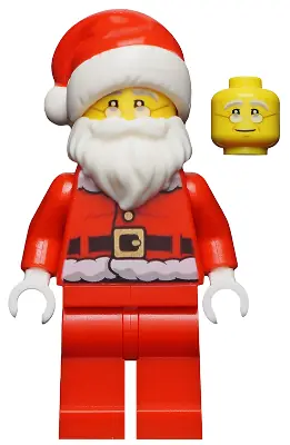 HOL110:  Santa - Fur Lined Jacket with Candy Cane on Back, Red Legs, Glasses