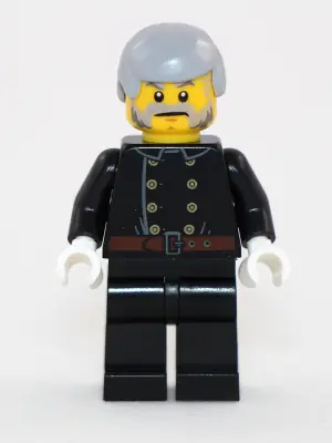 HOL120:  Fire - Jacket with 8 Buttons, Light Bluish Gray Male Hair