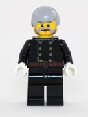 Minifigurka: HOL120:  Fire - Jacket with 8 Buttons, Light Bluish Gray Male Hair