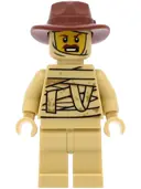 Minifigurka: HOL208:  Tractor Driver - Tan Mummy Costume, Reddish Brown Fedora Hat