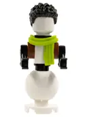 Minifigurka: HOL252:  Snowman - Black Hair, Lime Scarf