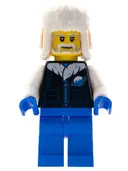 Minifigurka: HOL269:  Man, Orange Ushanka Hat, Black Ice Planet Coat, Blue Legs