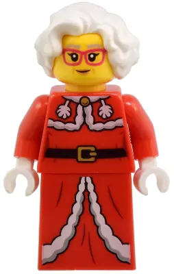 HOL361:  Mrs. Claus - Red Jacket, Printed Skirt