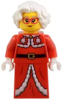 Minifigurka: HOL361:  Mrs. Claus - Red Jacket, Printed Skirt