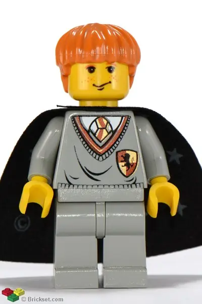 HP007:  Ron Weasley - Gryffindor Shield Torso, Black Cape with Stars