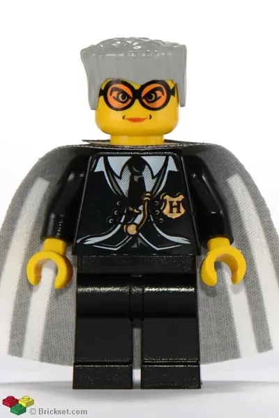 HP021:  Madam Rolanda Hooch - Black Outfit, Yellow Head, Cape with White Stripes
