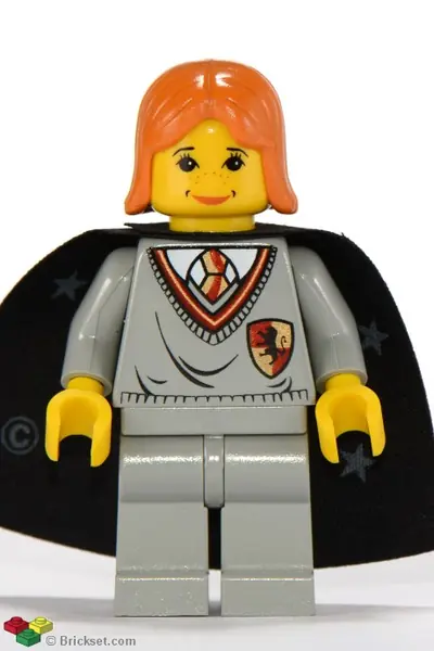 HP030:  Ginny Weasley - Gryffindor Shield Torso, Light Gray Legs, Black Cape with Stars