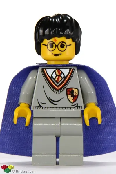 HP036:  Harry Potter - Gryffindor Shield Torso, Light Gray Legs, Medium Violet Cape