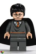 Minifigurka: HP056A:  Harry Potter - Gryffindor Stripe Torso, Dark Bluish Gray Legs, Plain Black Cape