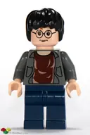 Minifigurka: HP057:  Harry Potter - Dark Bluish Gray Open Shirt Torso, Dark Blue Legs