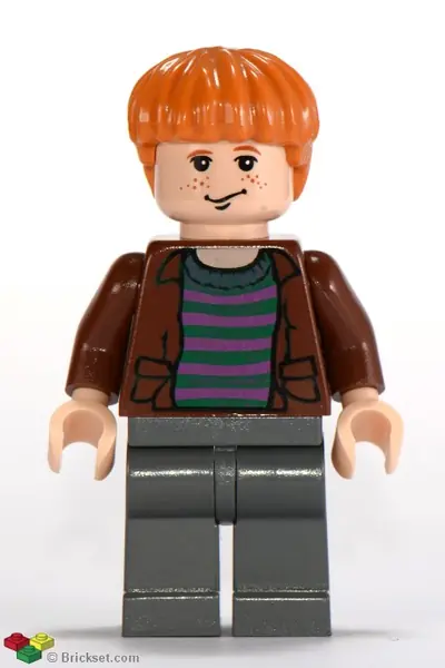 HP058:  Ron Weasley - Brown Open Shirt and Striped Sweater