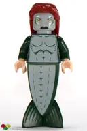 Minifigurka: HP067:  Merperson - Dark Green Body, Dark Red Long Hair