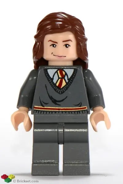 HP083:  Hermione Granger - Gryffindor Stripe Torso, Reddish Brown Female Hair Mid-Length