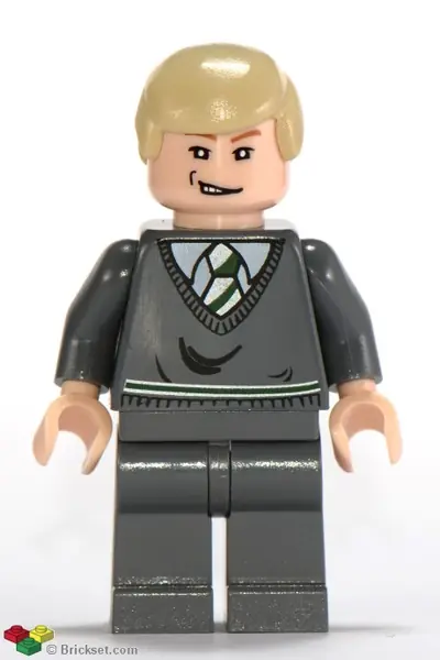 HP085:  Draco Malfoy - Dark Bluish Gray Sweater, Smirk