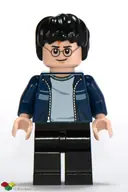Minifigurka: HP087:  Harry Potter - Dark Blue Open Jacket with Stripe, Black Legs