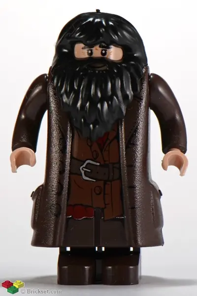 HP111:  Rubeus Hagrid - Dark Brown Topcoat with Buttons (Light Nougat Version with Movable Hands)