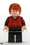 Minifigurka: HP113:  Ron Weasley - Red Tartan Sweater, Black Legs
